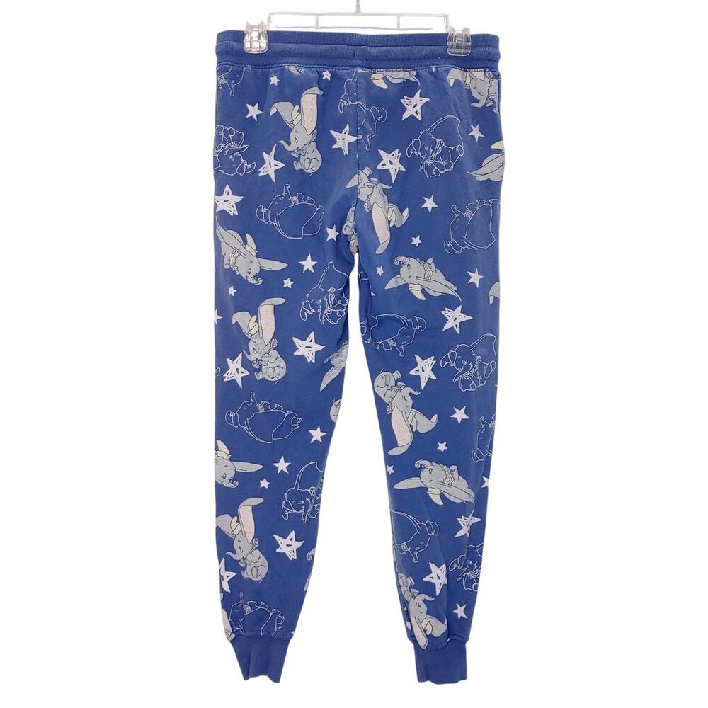 Disney Dumbo Pajama Ankle Pants Mid Rise Drawstring Waist Fleece Blue Womens XS - Picture 3 of 7